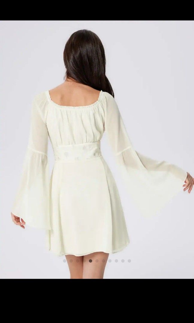 Chiffon bell new arrivals sleeve dress