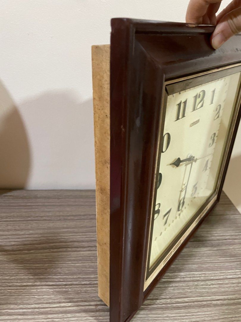 Citizen Wall Clock in Wood Frame with chime, Furniture & Home Living