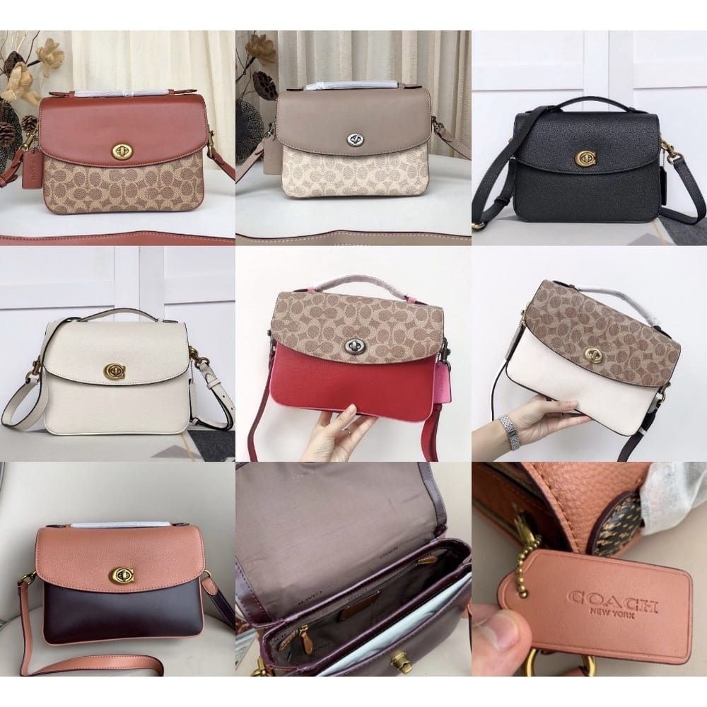 Coach Cassie Crossbody In Signature Canvas Polished Pebble Leather Women Sling Shoulder Bag