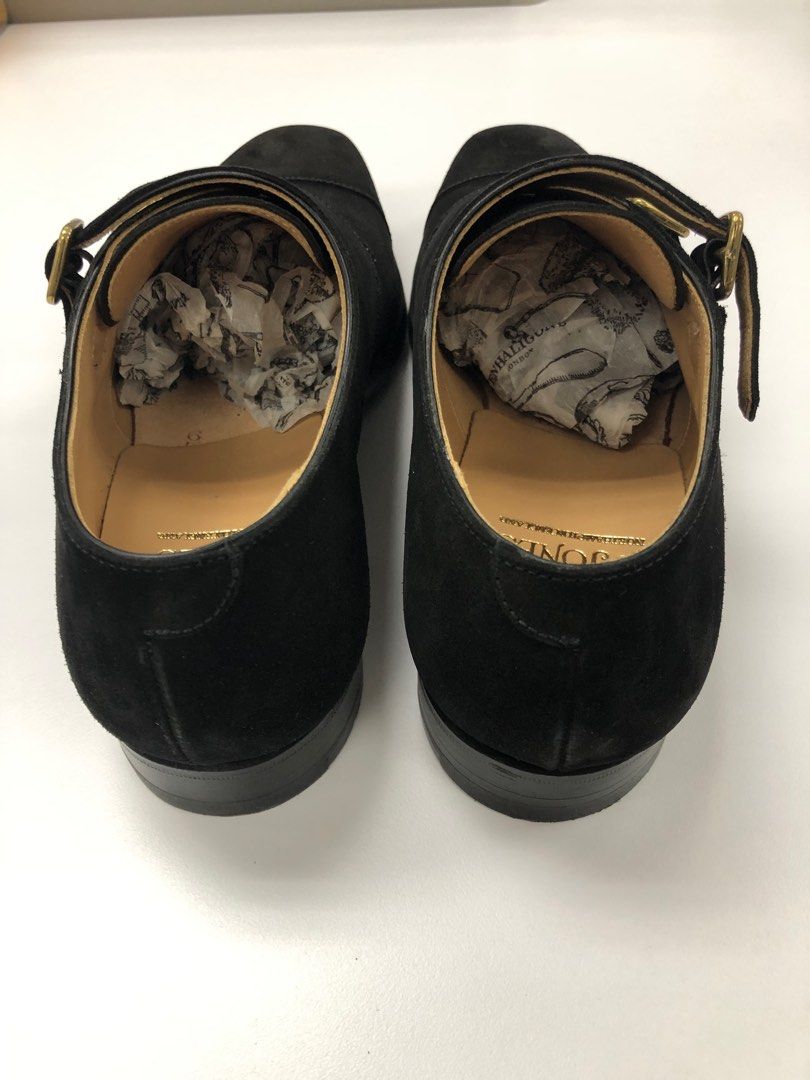 Crockett & Jones Lowndes Black Suede ., 男裝, 鞋, 西裝鞋