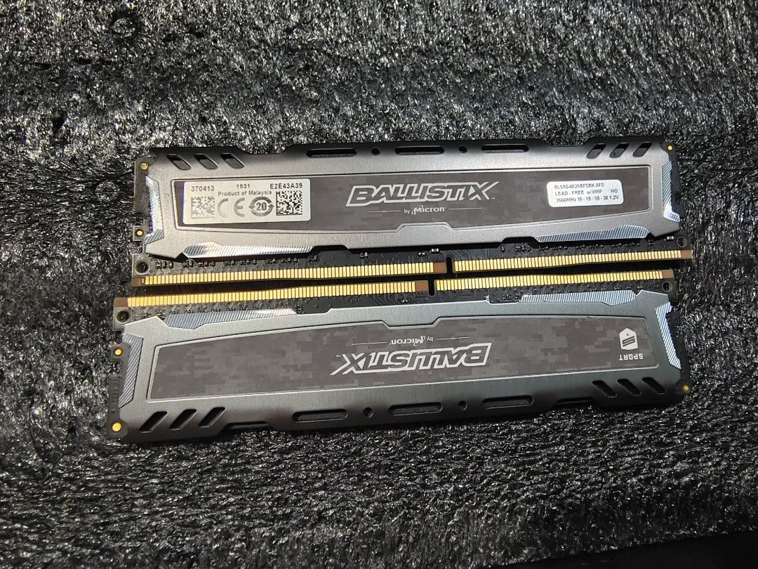 Crucial Ballistix 16gb (8x2) 2666 MHz DRAM, Computers & Tech, Parts ...