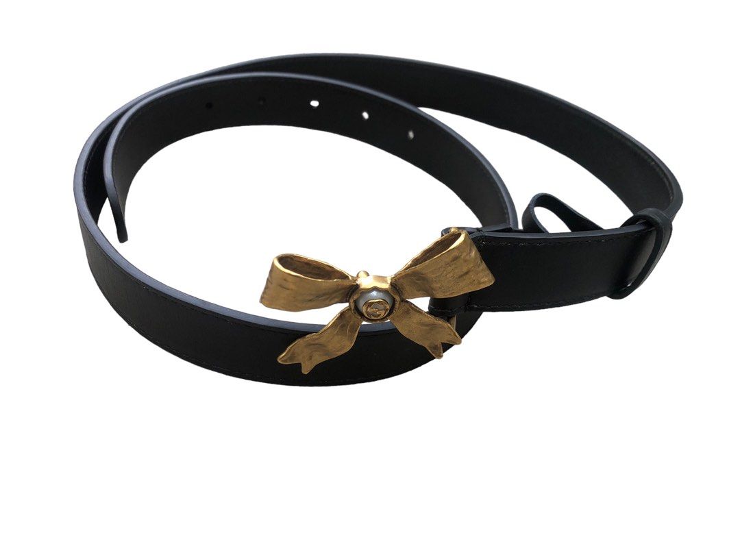 Gucci bow belt new arrivals