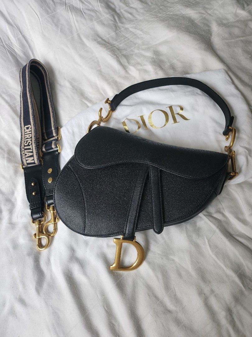 Dior Saddle Bag (Black), Luxury, Bags & Wallets on Carousell
