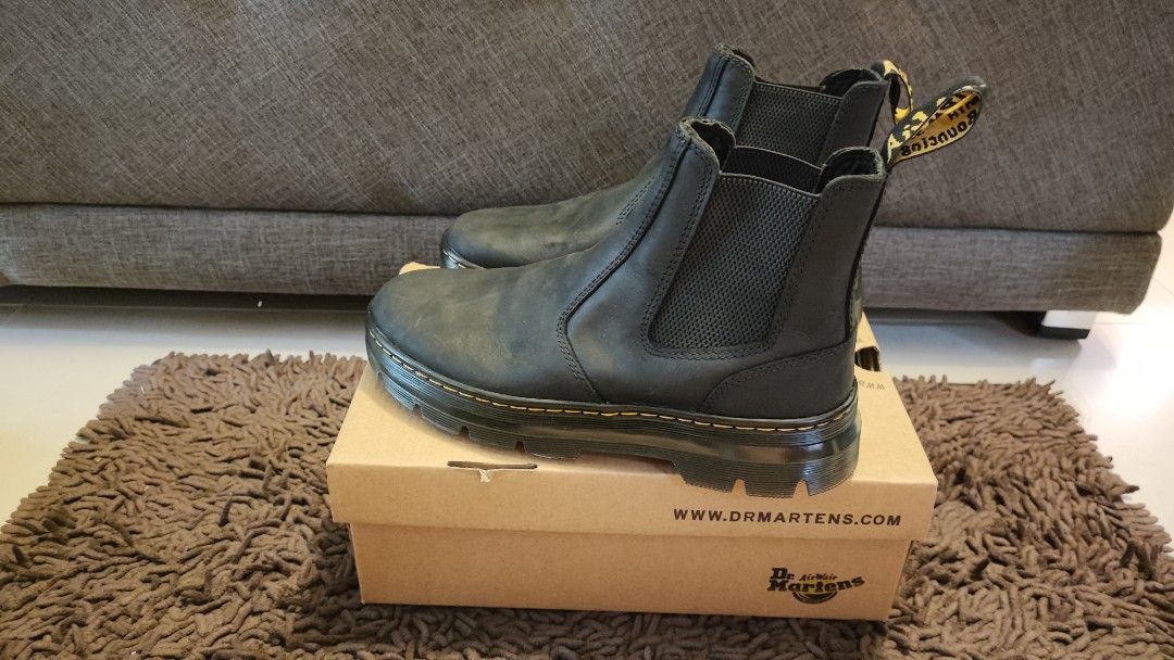 Dr Martens Black Leather Embury Chelsea Boots Original Authentic
