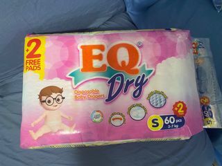Eq dry diapers 62 pads