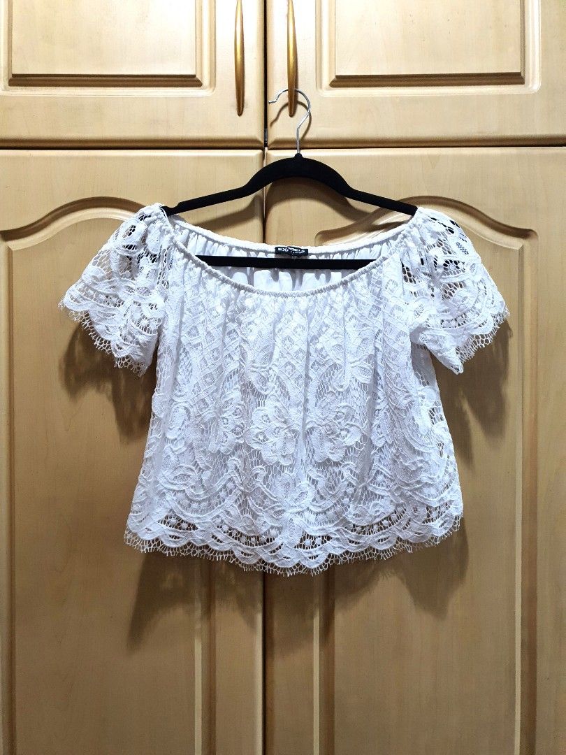 express lace crop top