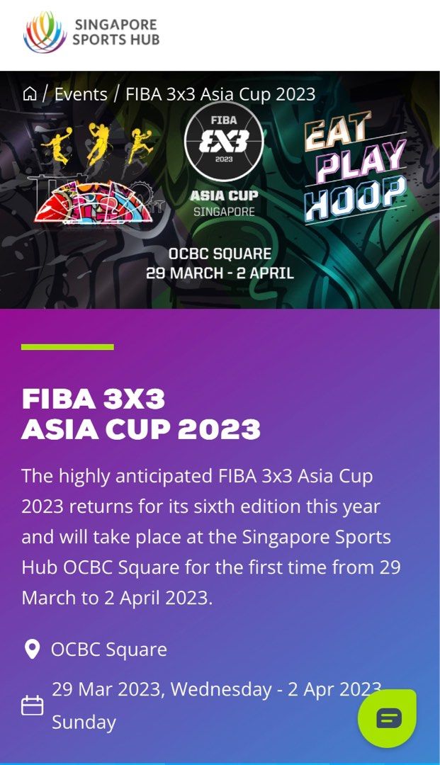 FIBA 3x3 Asia Cup 2023 Day 1, Tickets & Vouchers, Event Tickets on Carousell
