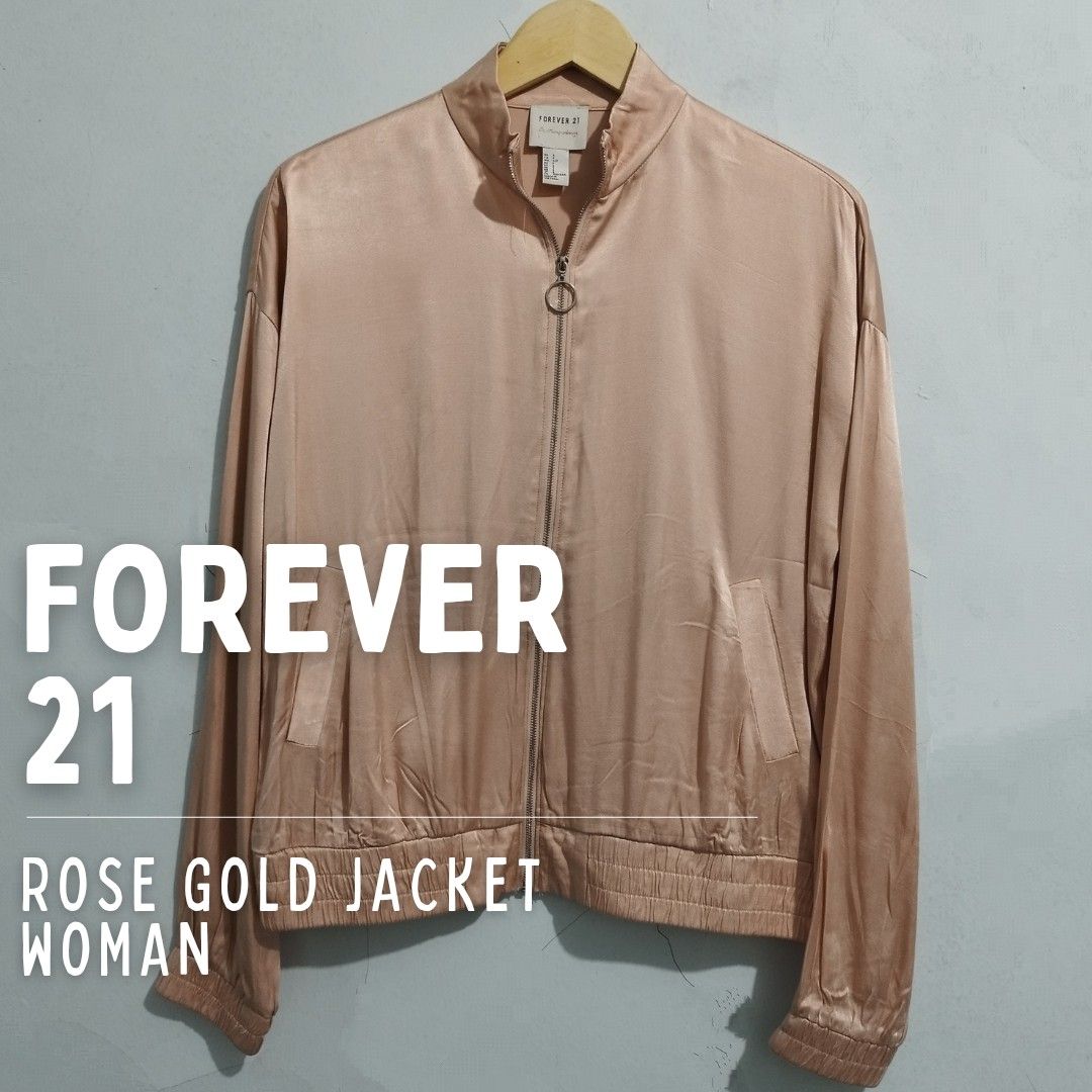 FOREVER 21 Rose Gold Jacket Woman Original