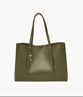 Fossil Kier Vegan Cactus Leather Tote in Olive