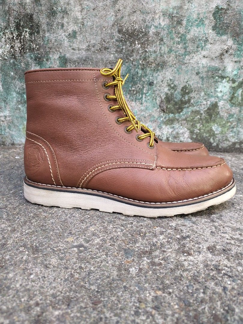 FRANK WRIGHT 1885 CHEROKEE MOCTOE WORK BOOTS COLOR TOBACCO TAN
