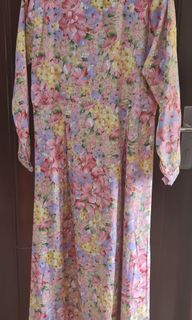 Gamis floral pastel