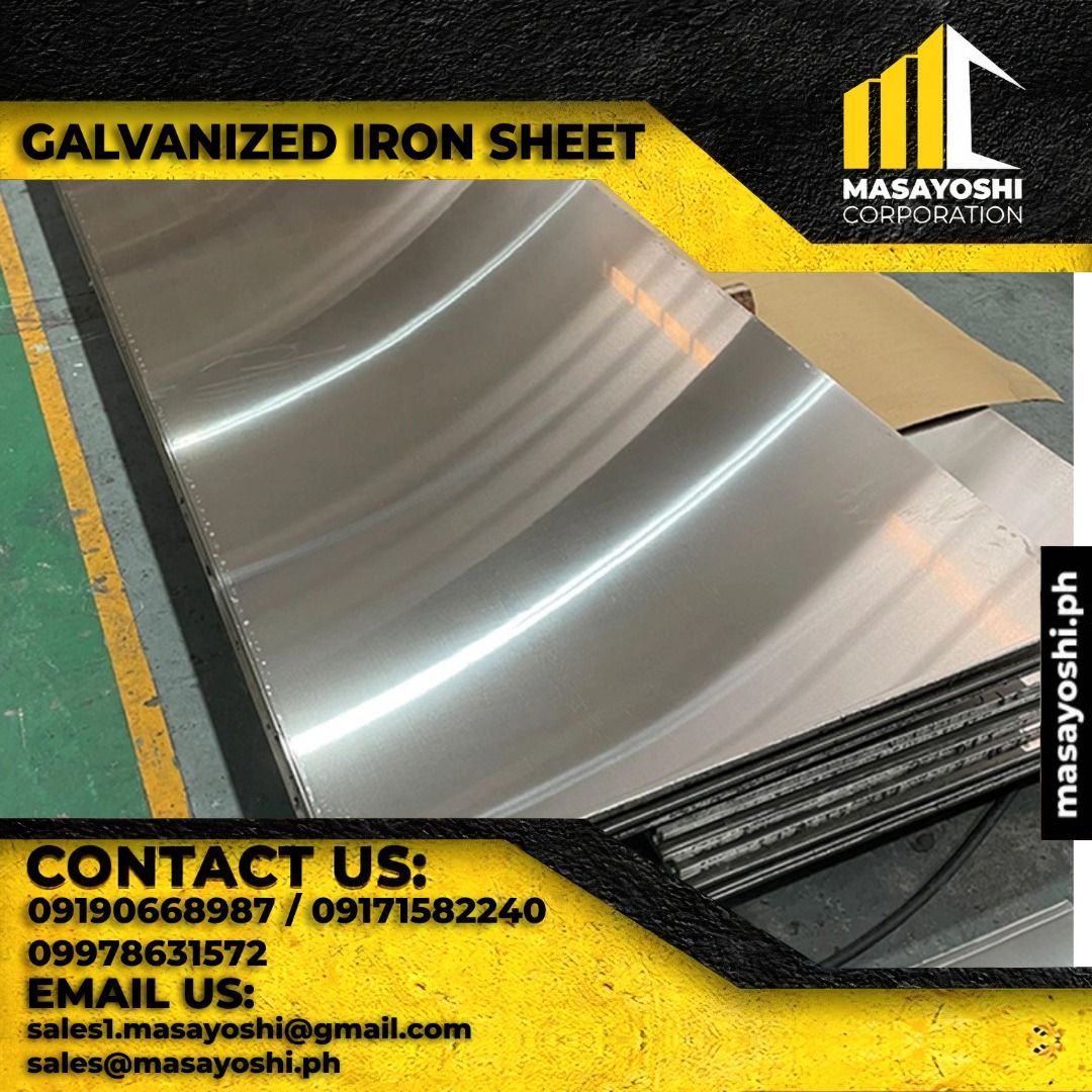 Gi Sheets 0.6mm x 4 x 8 Steel Metals Plates Galvanized Iron