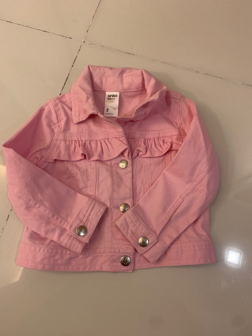 Girls pink denim jacket 2yo