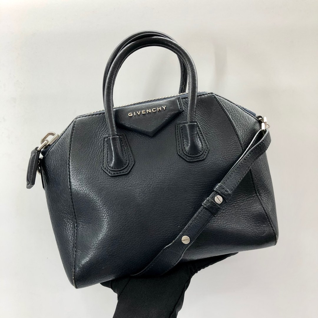 GIVENCHY ANTIGONA CLASSIC MINI NAVY COLOR 2 WAY HAND & SHOULDER BAG  237009281 :, Luxury, Bags & Wallets on Carousell