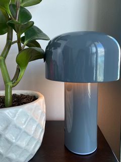 Gray Table Mushroom Lamp