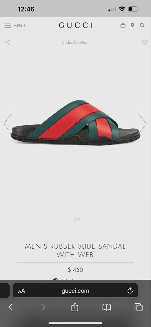 Men's rubber slide sandal with 2025 web