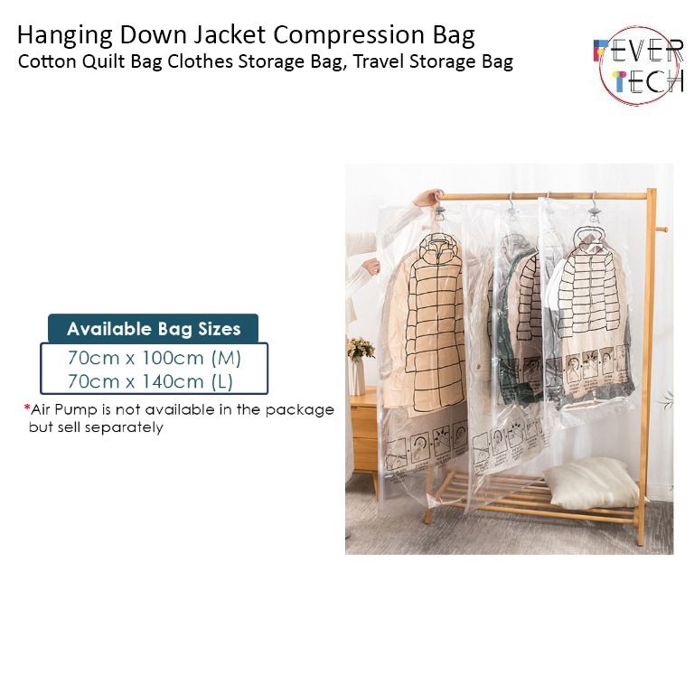 Hanging Vacuum Compression Bag, Down Jacket Special Air Pumping
