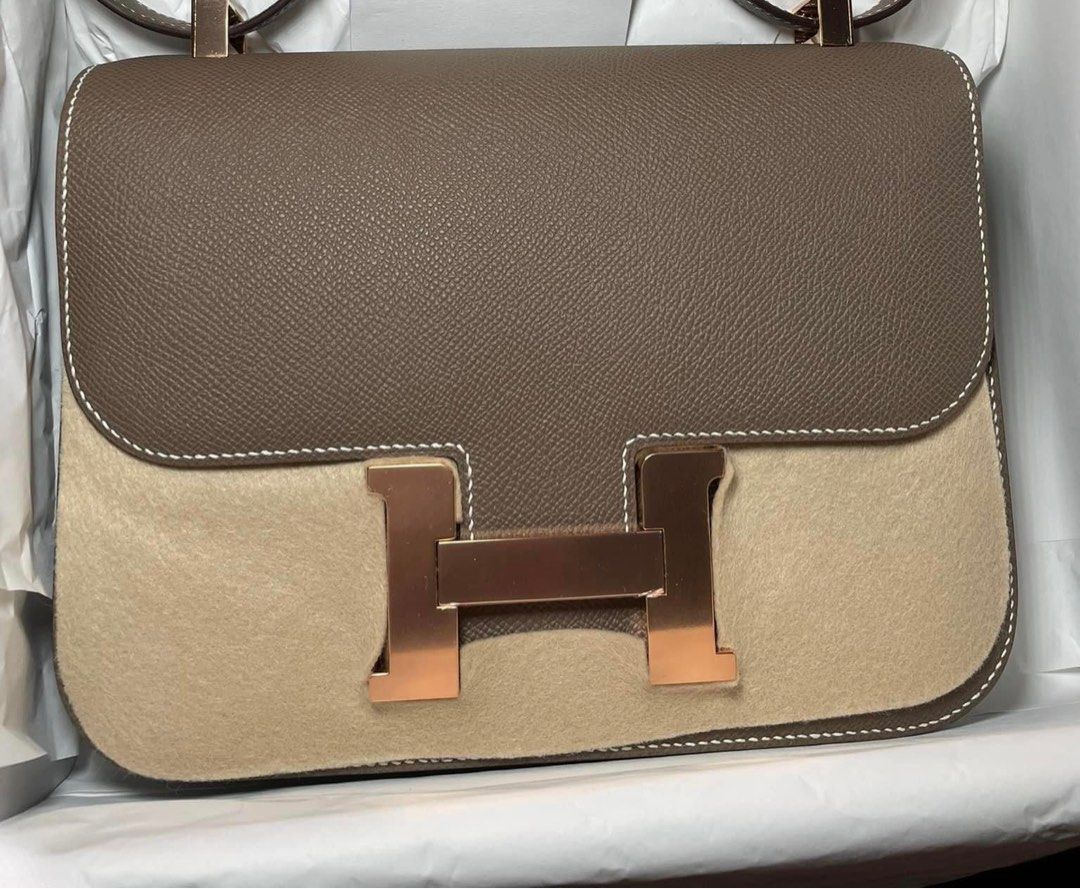 Hermes Constance 24 Etoupe Epsom Rghw U stamp, Luxury, Bags & Wallets ...