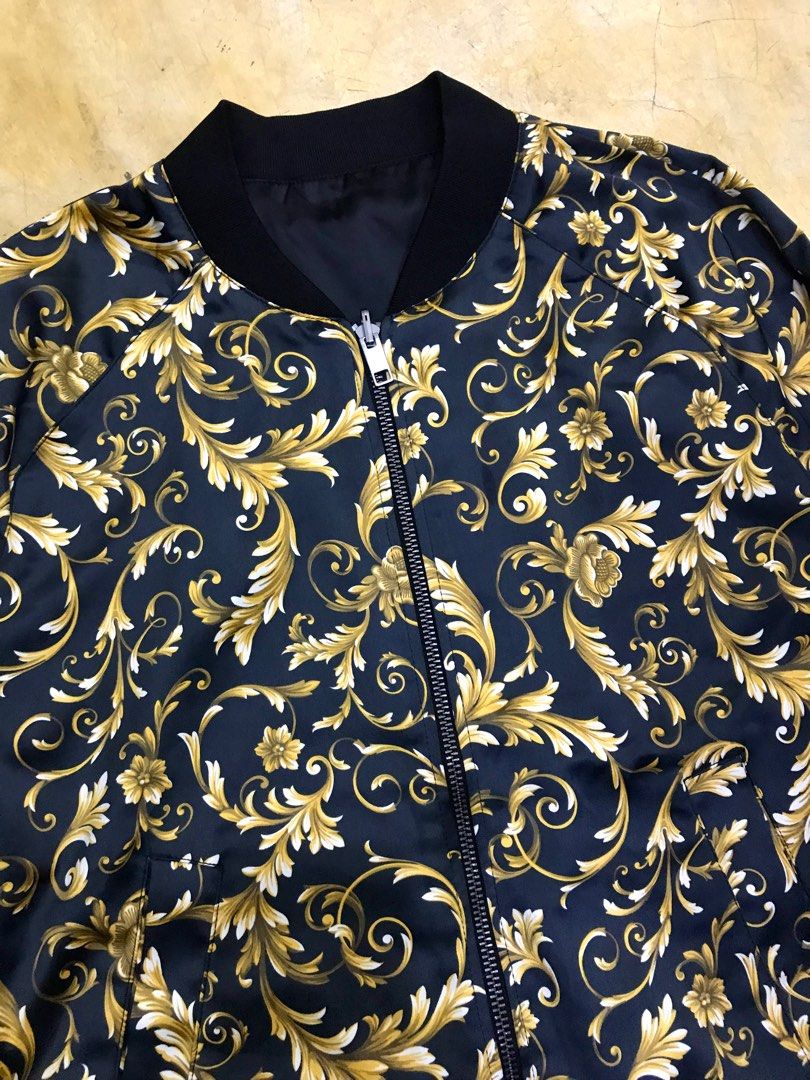 H M Reversible Bomber Jacket Fesyen Pria Pakaian Baju Luaran