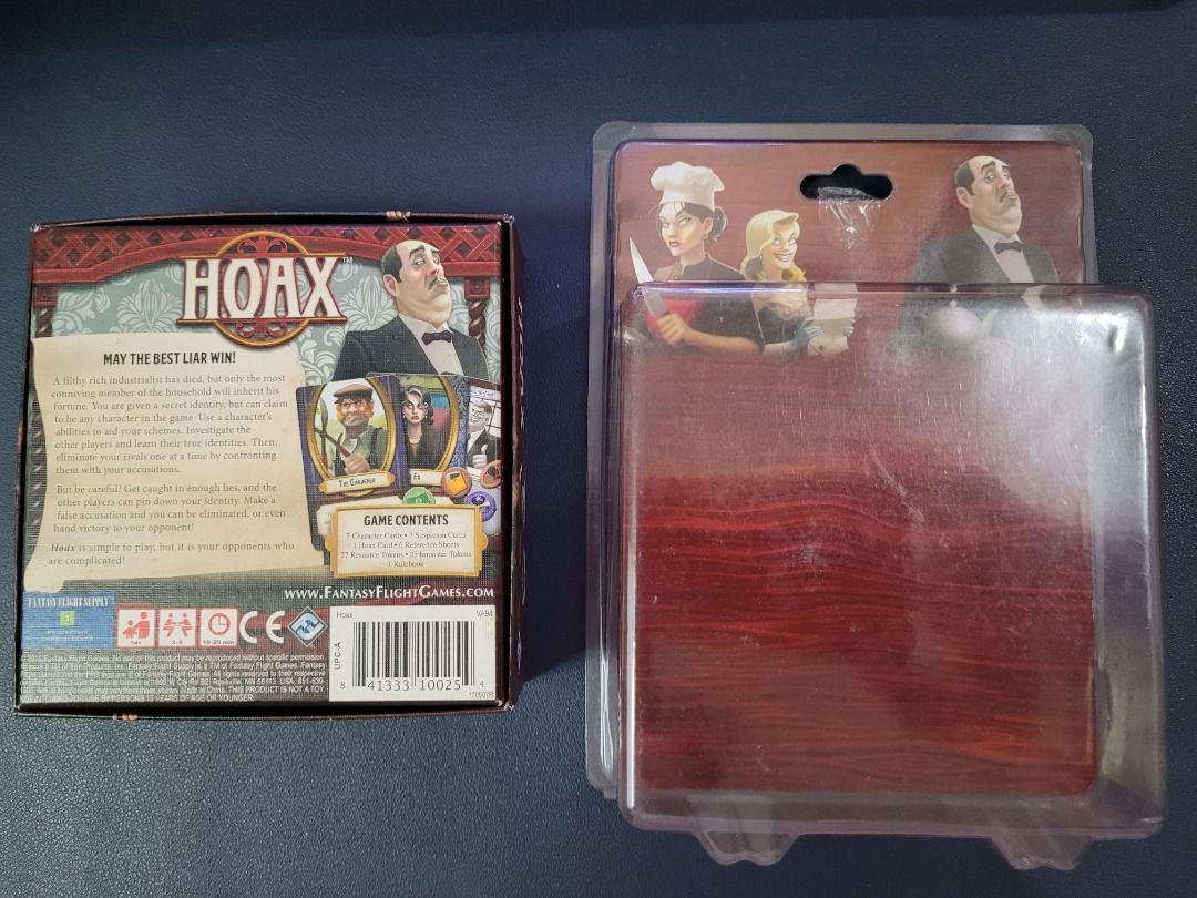 Hoax 2nd Edition Social deduction card game for 36 players, Hobbies