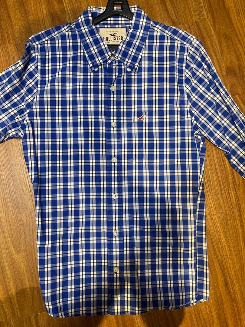 Checkered hollister shirt cheap