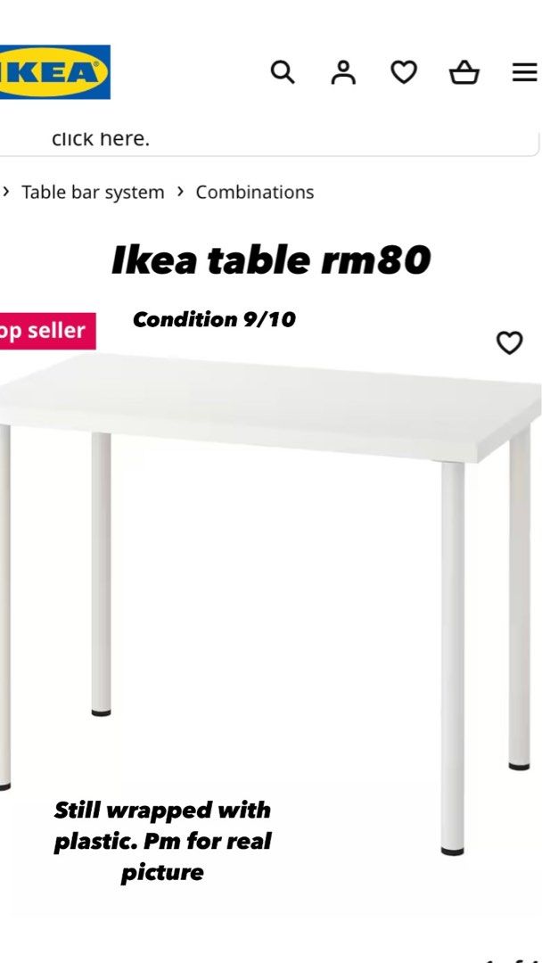 IKEA Table (studying,working,etc), Furniture & Home Living, Furniture