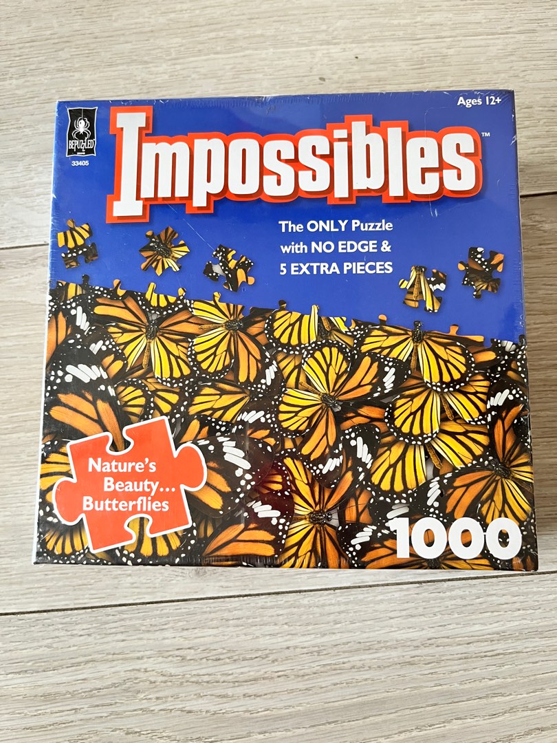 Impossibles 1000 piece Jigsaw Puzzle Hardest in the World Butterflies, Hobbies & Toys, Toys