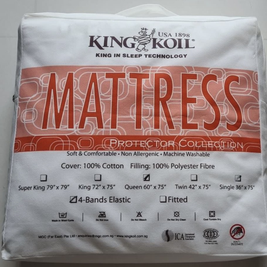 King Koil Mattress Protector Queen Size, Furniture & Home Living, Bedding & Towels on Carousell