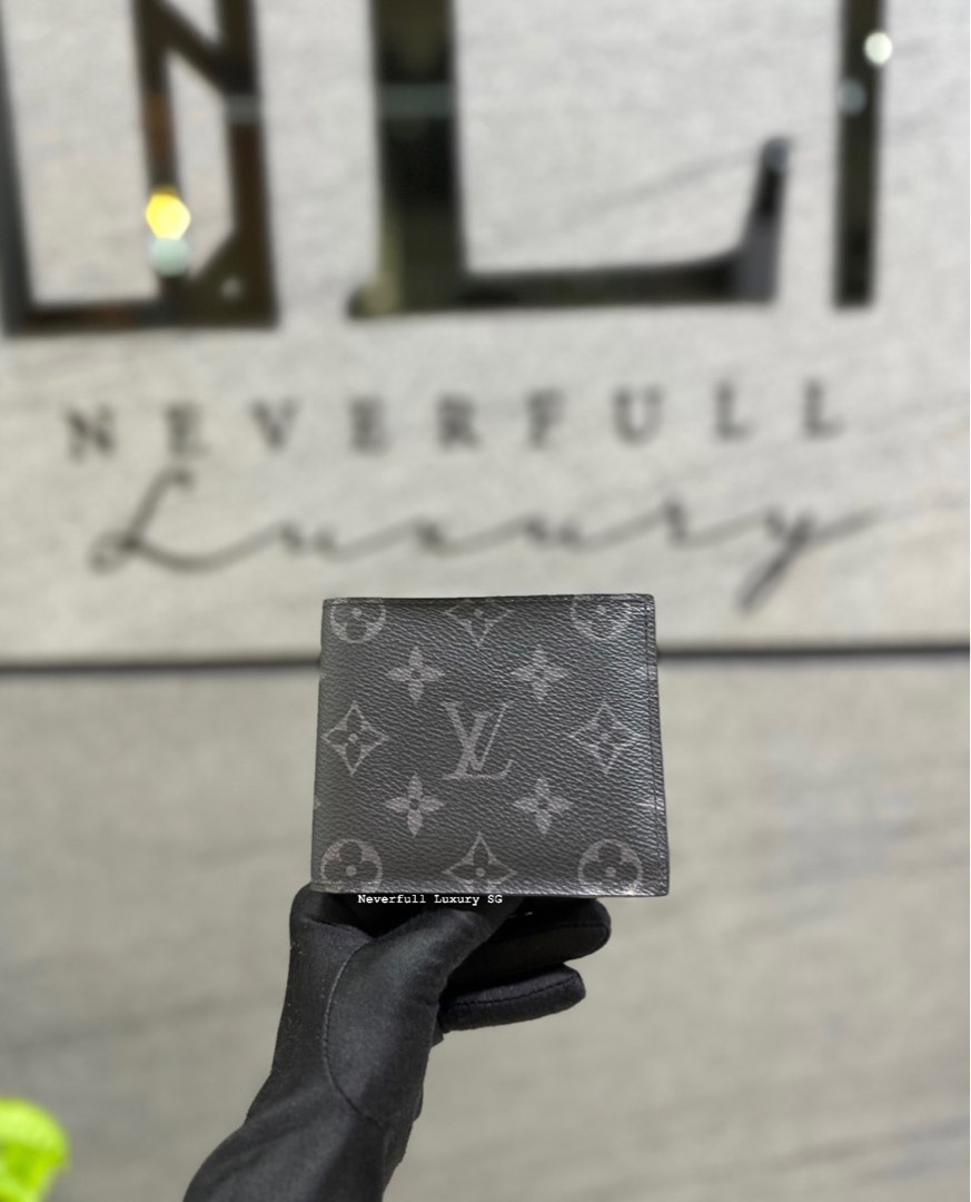 Louis Vuitton Wallet Multiple Monogram Eclipse Split Outdoor Black/Gray in  Canvas - US