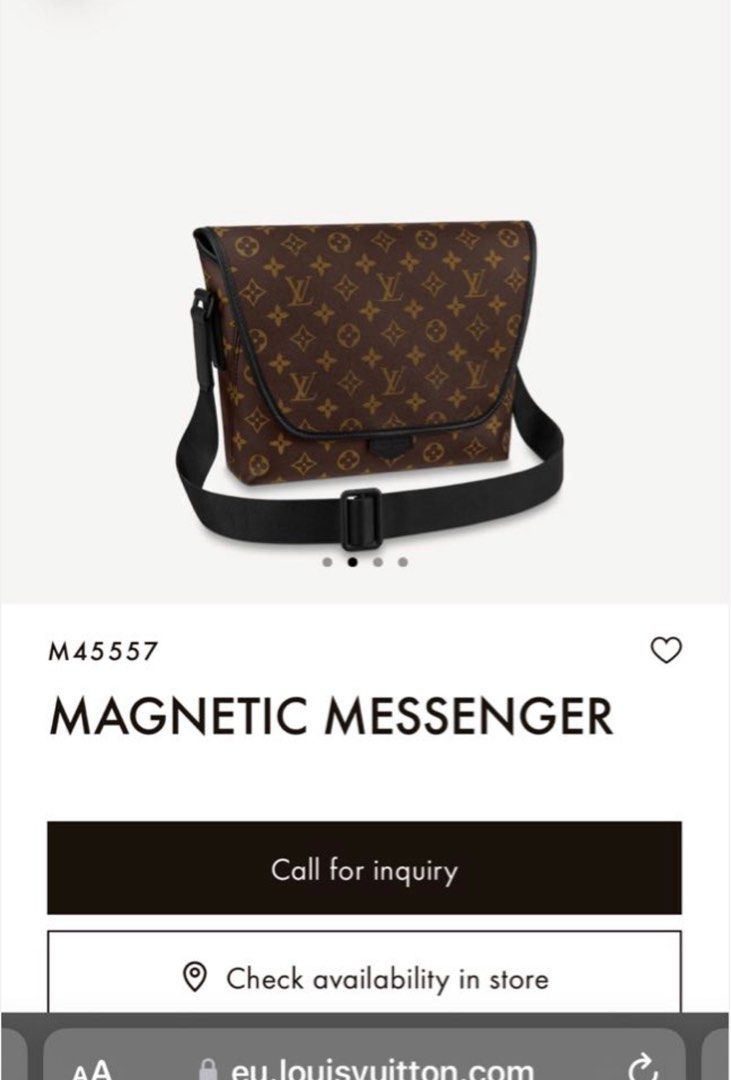 Louis Vuitton MONOGRAM MACASSAR Magnetic messenger (M45557)