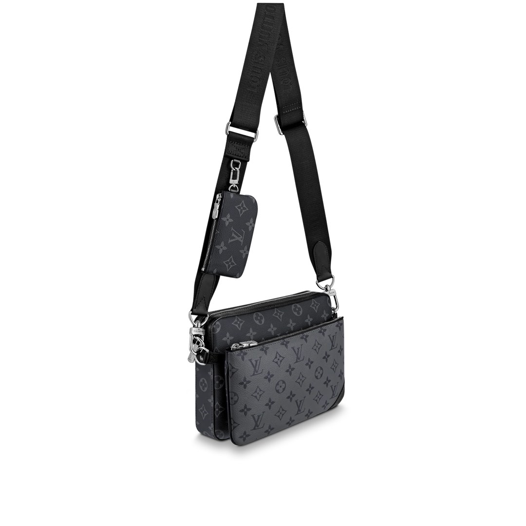 Trio messenger leather bag Louis Vuitton Black in Leather - 34485078