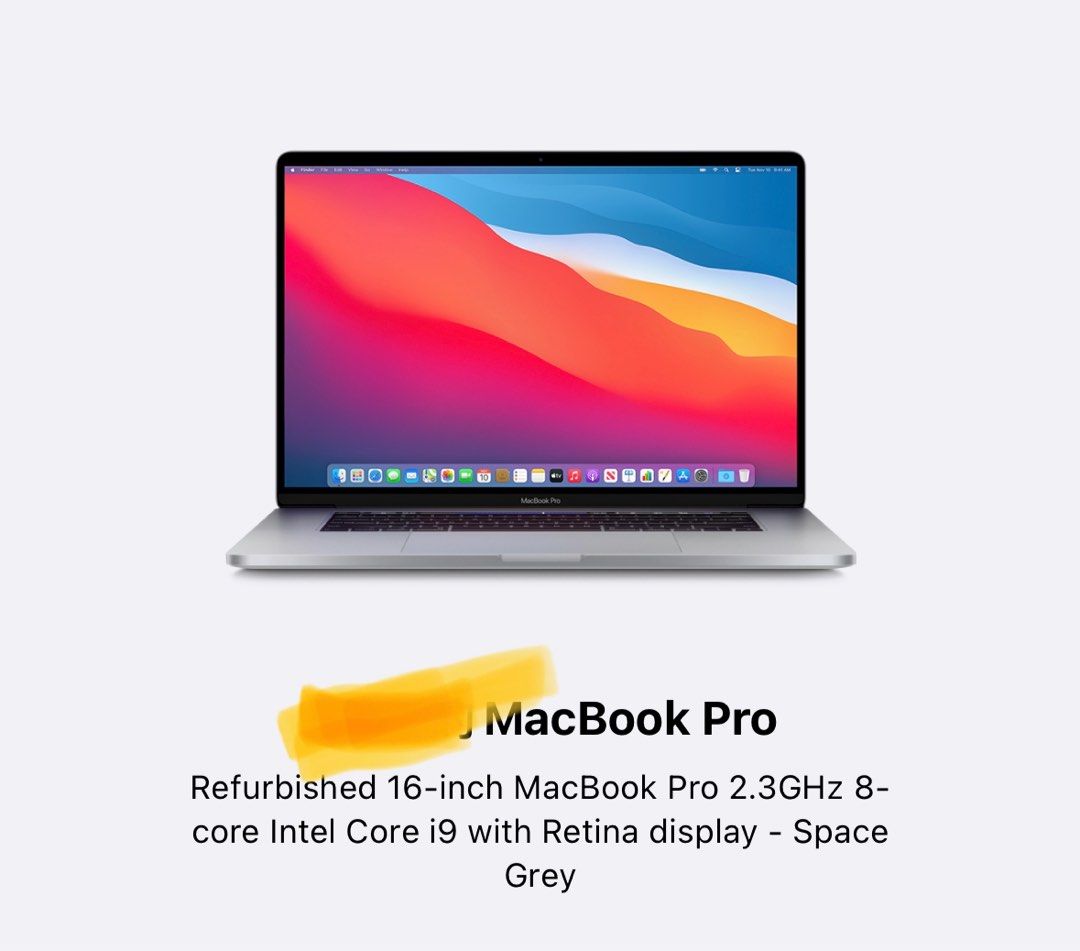 MacBook Pro 16 inch i9 1TB, Computers & Tech, Laptops & Notebooks on
