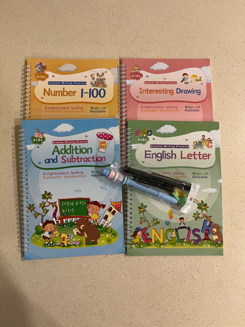 Magic Ink Reusable Handwriting Workbooks, Hobbies & Toys, Stationery ...