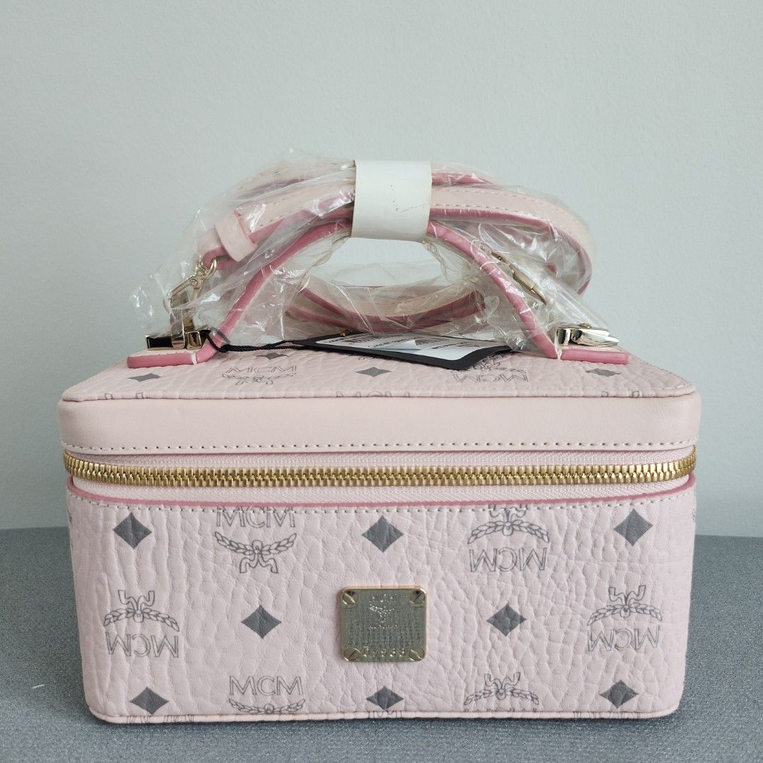 MCM ROCKSTAR VANITY CASE IN VISETOS POWDER PINK