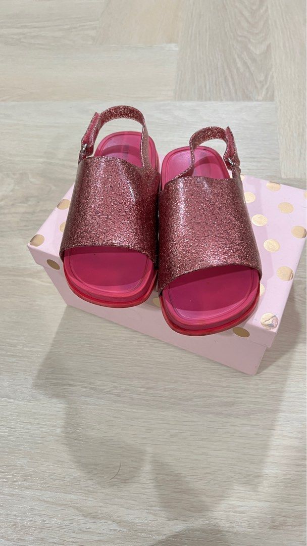 mini melissa gold glitter