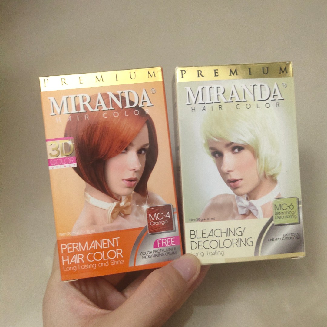 Miranda Hair Color Premium MC-6 Bleaching & MC-4 Orange on Carousell