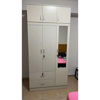 Modern style Bedroom closet with mirror⚡Wardrobe +Mirror+TOP