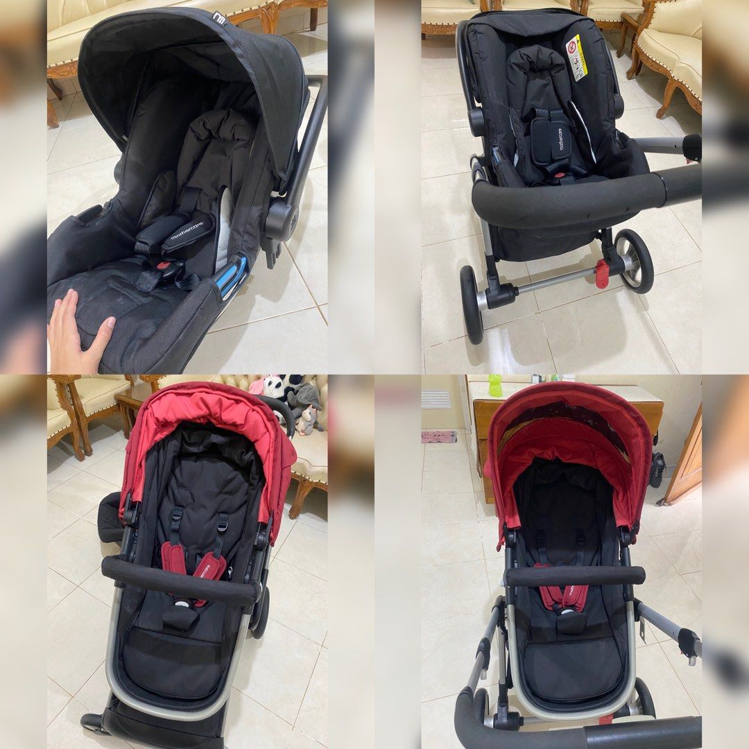 Mothercare Stroller Roam Pram Pushchair Travel System Red Bayi