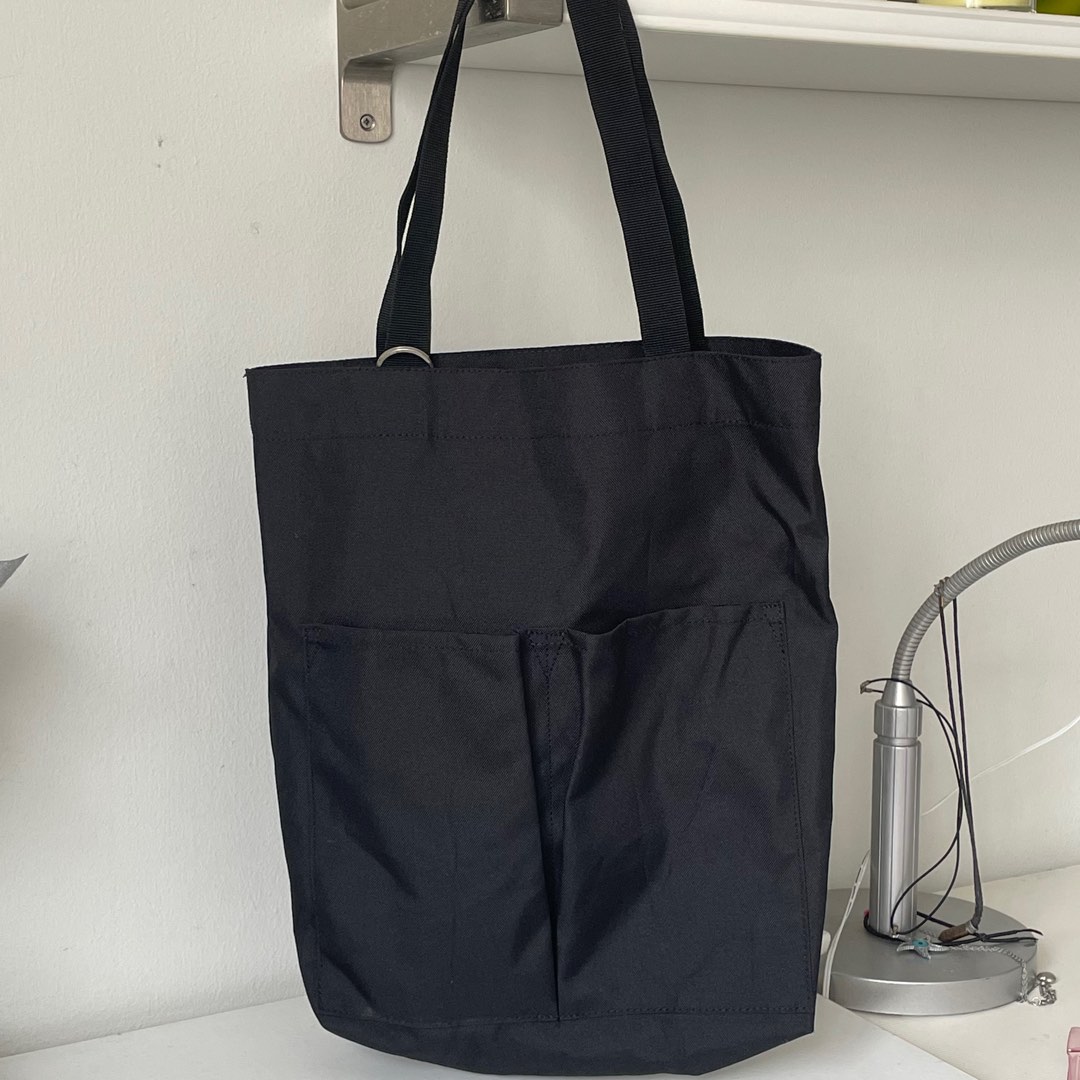 Muji Black Nylon Tote Bag, Women's Fashion, Bags & Wallets, Tote Bags