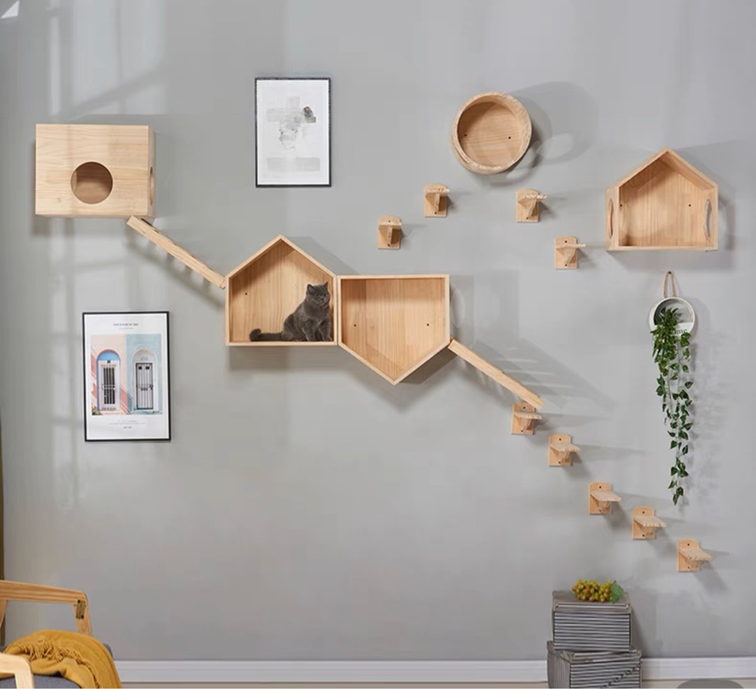 Multilevel Cat Tree Wall Mounted Climbing Shelf Pet Supplies Homes multilevel-cat-tree-wall-mounted-climbing-shelf-pet-supplies-homes