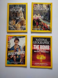 National Geographic Magazines. February 1997 and March 2004 and February 2005 and August 2005