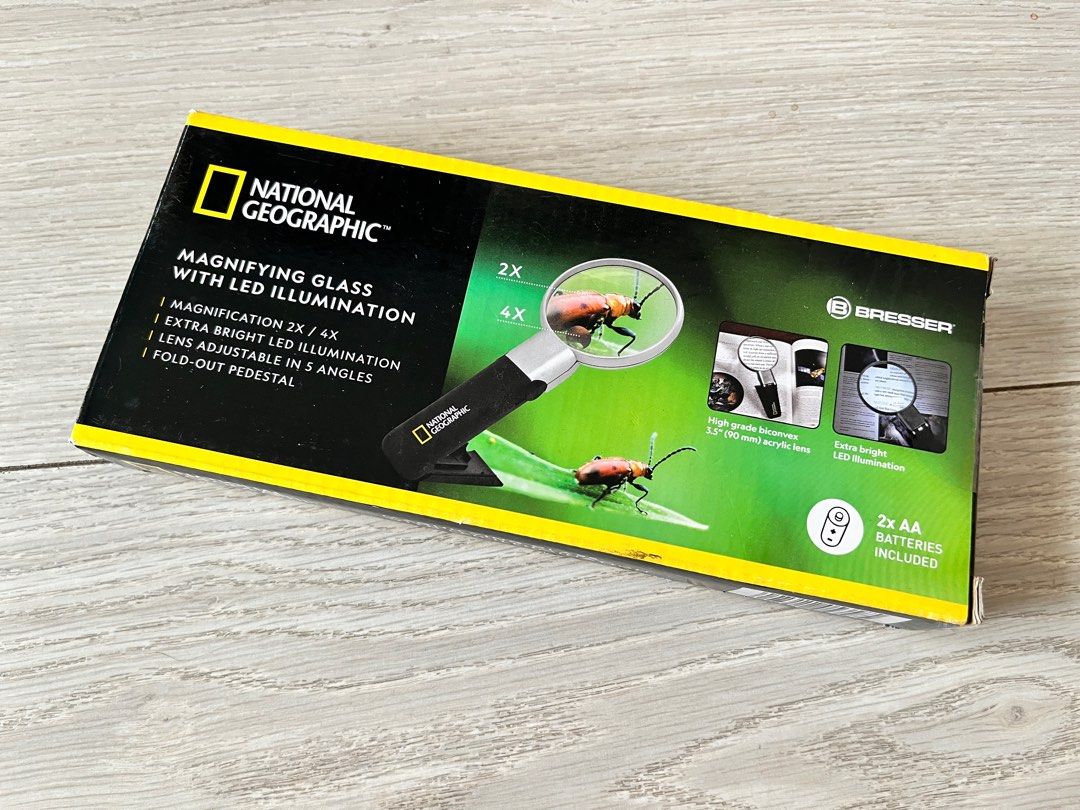 National Geographic Magnifying Glass with LED lights, Hobbies & Toys