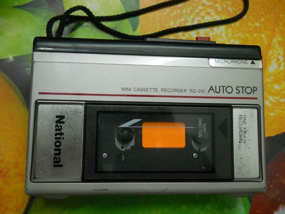 NATIONAL RQ-310 Mini Cassette Recorder - semi faulty / kena servis, Audio,  Portable Music Players on Carousell