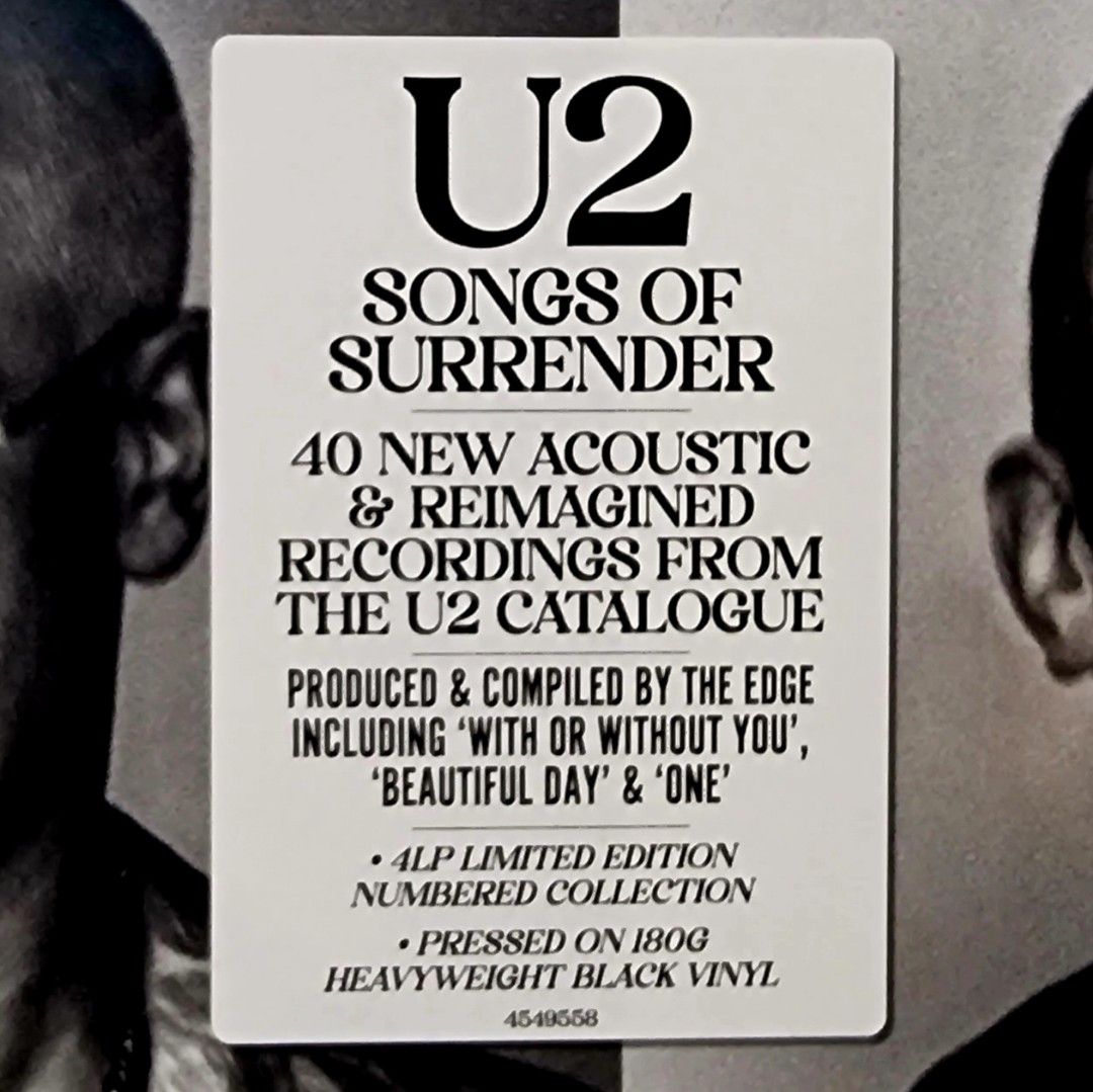 NEW 4LP : U2 - Songs Of Surrender (Limited Edition Numbered Boxset