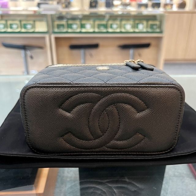 Chanel Travel Kit Vanity Case Quilted Calfskin Small