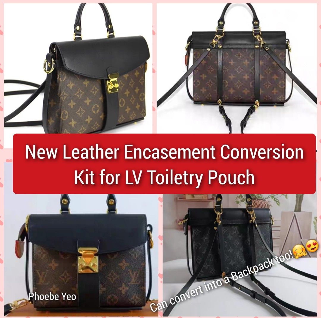 New Leather Encasement Conversion Kit for LV Toiletry Pouch