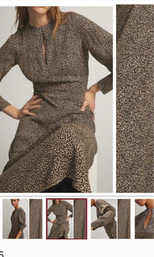Massimo dutti top leopard dress
