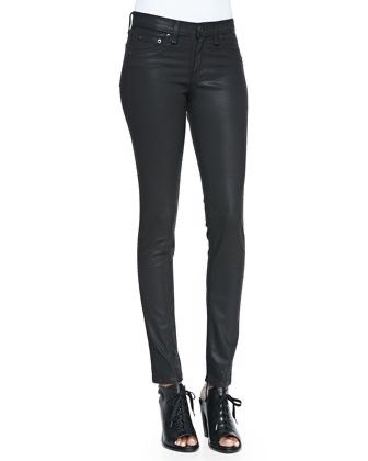 NEW RAG BONE BLACK COATED LEGGING JEANS SIZE 31 Women s Fashion