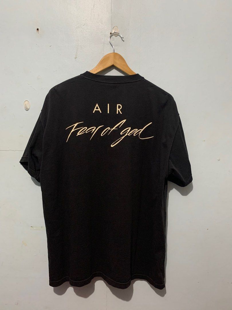 Nike Air x Fear of God Black Tshirt, Men's Fashion, Tops & Sets ...