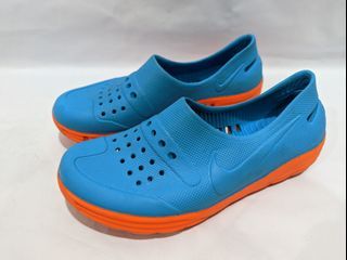 NIKE HTM SOLARSOFT SLIP ON SANDAL SHOE BLUE/ORANGE